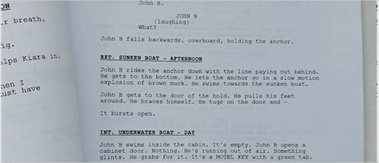 Outer banks pilot script
